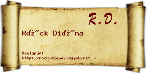 Röck Diána névjegykártya